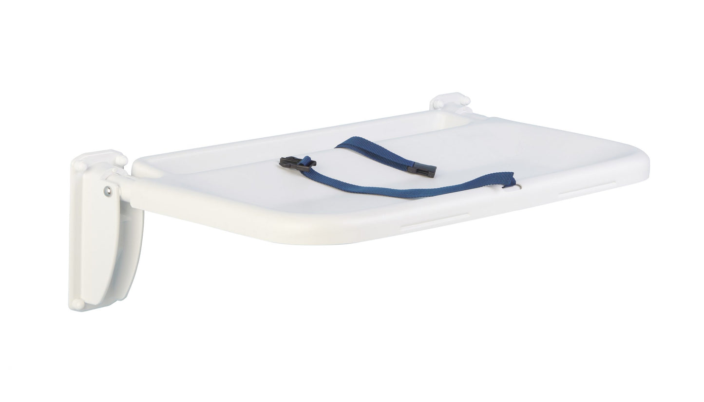 Bathex Stainless Steel Wall Mounted Baby Changer (White) - Brand New Bathrooms