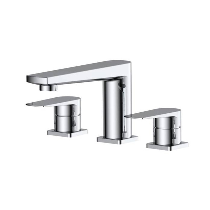 RAK Ceramics Blade 3 Tap Hole Deck Mounted Basin Mixer Tap (1 size, Chrome) - Brand New Bathrooms