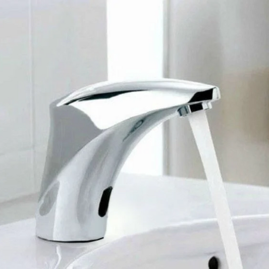 RAK Ceramics Compact Commercial Modern Deck Mounted Sensor Basin Tap (1 size, Chrome) - Brand New Bathrooms