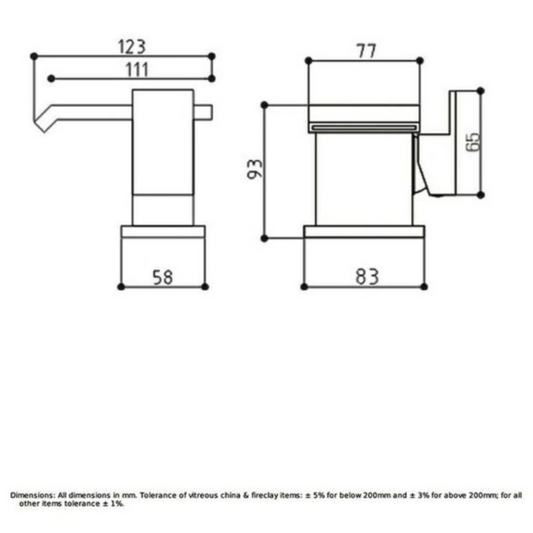 RAK Ceramics Art Cubis Mono Basin Mixer Tap (No Waste) (1 size, Chrome) - Brand New Bathrooms