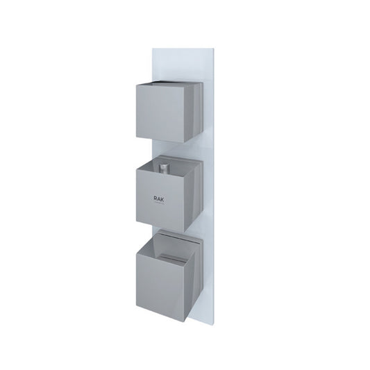 RAK Ceramics Feeling Horizontal Dual Outlet Thermostatic Concealed Shower Valve with Wall Outlet (1 size, 2 styles, 5 colours) - Brand New Bathrooms