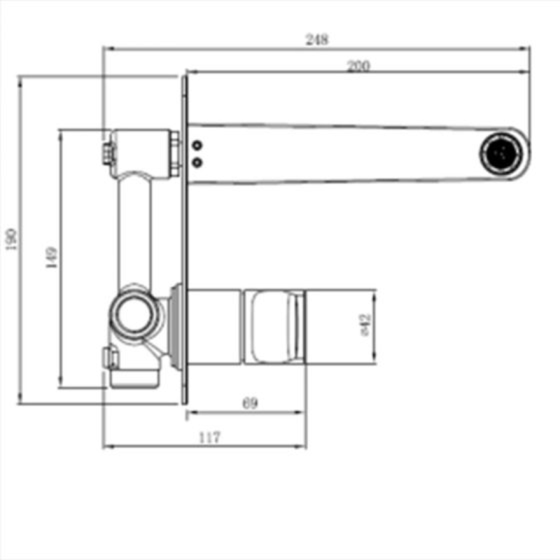 RAK Ceramics Ischia Wall Mounted Basin Mixer with Back Plate (1 size, 4 colours) - Brand New Bathrooms
