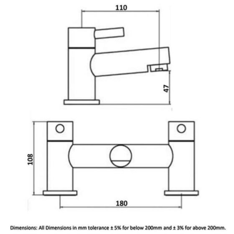 RAK Ceramics Prima Bath Filler (1 size, chrome) - Brand New Bathrooms