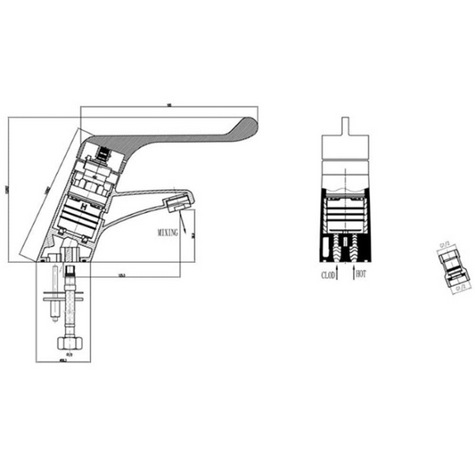 RAK Ceramics Sequential Thermostatic Basin Mixer (1 size, Chrome) - Brand New Bathrooms
