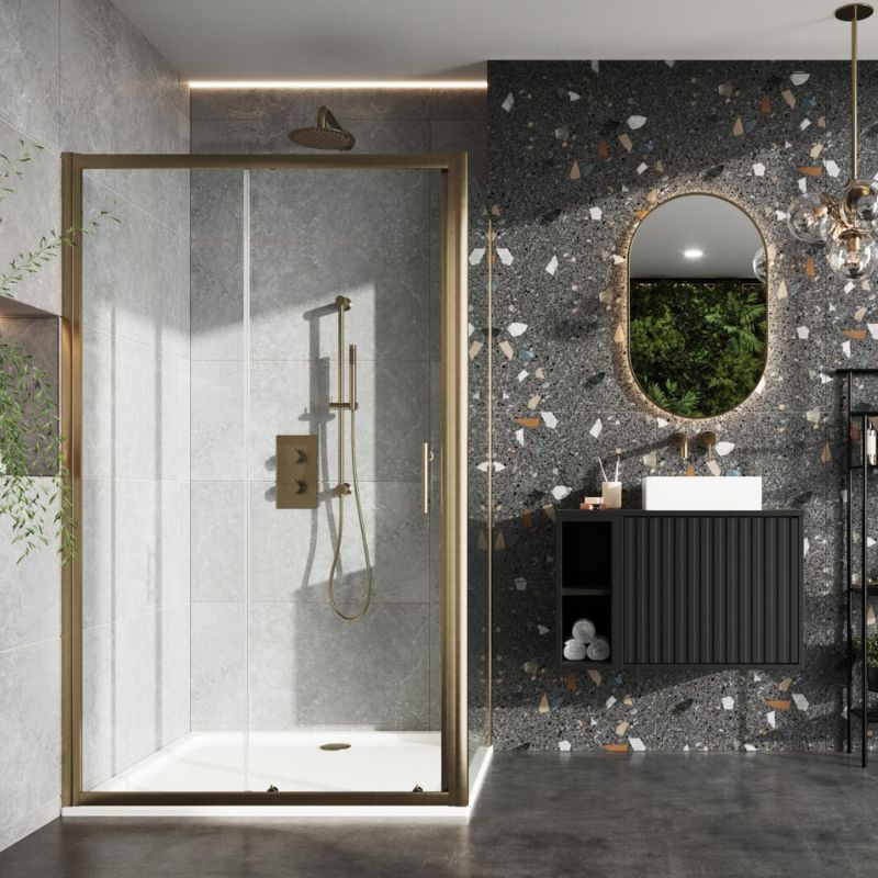 Scudo S6 Sliding Door (2 Colours & 2 Sizes) - Brand New Bathrooms