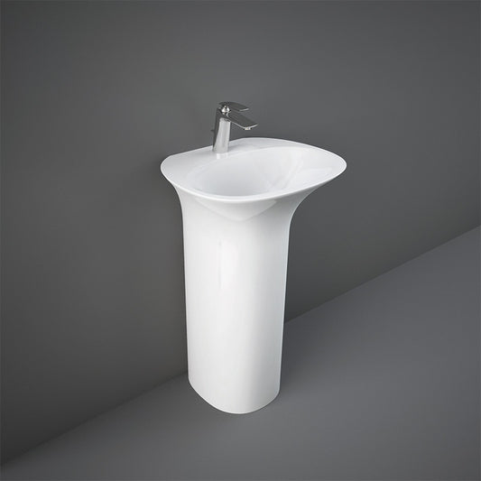 RAK Ceramics Sensation 550mm Floor Standing Basin (1 size, 2 styles, White) - Brand New Bathrooms