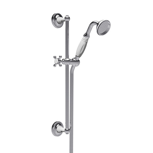 Hurlingham Brass Hand Shower on Slider Rail (3 colours) - Brand New Bathrooms