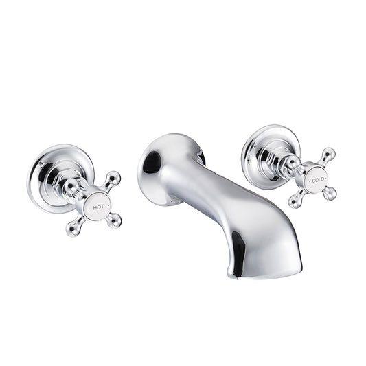 Hurlingham 3 Hole Wall Mounted Bath Filler (1 size, 3 colours) - Brand New Bathrooms