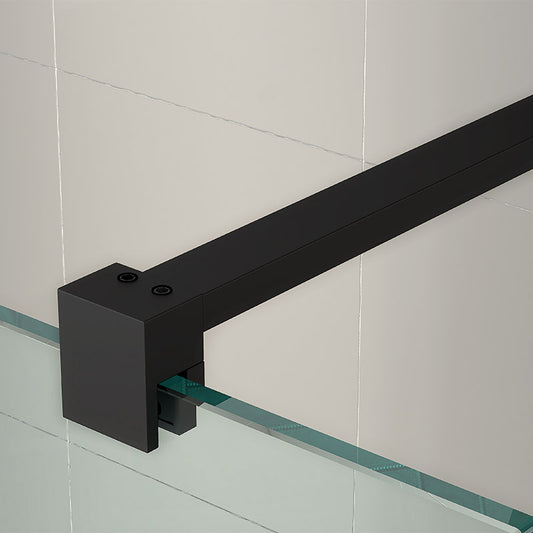 Tailored Bathrooms TI8 Wetroom Panel w. Profile Kit (6 sizes, Black) - Brand New Bathrooms