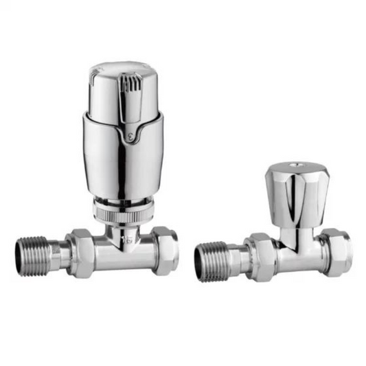 Tailored Bathrooms Thermostatic Radiator Valves (2 styles, Chrome) - Brand New Bathrooms