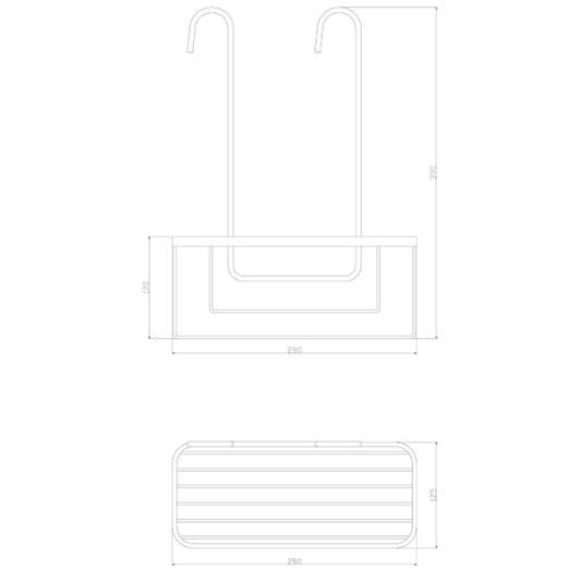Tailored Bathrooms Shower Mounted Shower Basket (Rectangle) (1 size, Chrome) - Brand New Bathrooms