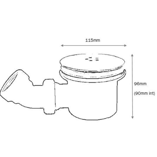 Tailored Bathrooms 90mm High Flow Shower Waste (Chrome) - Brand New Bathrooms