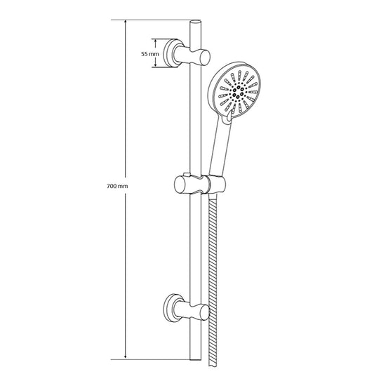 Tailored Bathrooms 5 Mode High Flow Retro Fit Shower Kit (Chrome) - Brand New Bathrooms