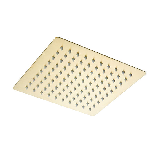 Tailored Bathrooms Stainless Steel Shower Head (2 styles, Brushed Brass) - Brand New Bathrooms