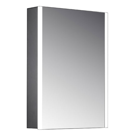 Tailored Bathrooms Eden Single Door Mirror Cabinet with LED Side Strips, Sensor Switch & Shave Socket (1 size) - Brand New Bathrooms