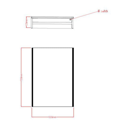 Tailored Bathrooms Ella Single Door Mirror Cabinet with LED Surround, Sensor Switch & Shave Socket (1 size) - Brand New Bathrooms