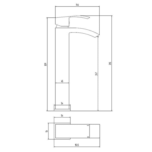 Tailored Bathrooms Brecon Freestanding Mono Mixer Tap (1 size, Chrome) - Brand New Bathrooms