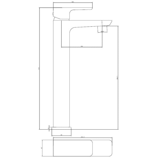 Tailored Bathrooms Swansea Freestanding Basin Mono Mixer Tap (Chrome) - Brand New Bathrooms