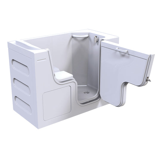 Mantaleda Tranquility "Special Plus" Walk-in Bathtub (3 sizes, 2 styles, White) - Brand New Bathrooms