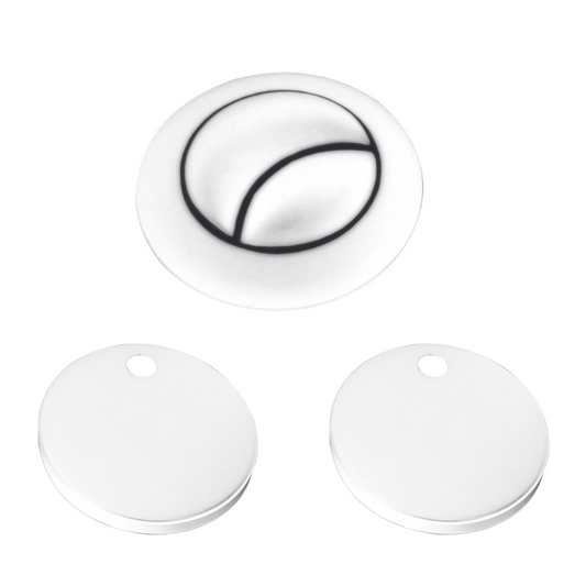 Scudo Toilet Cistern Flush Push Button with Seat Hinge Covers (2 colours) - Brand New Bathrooms