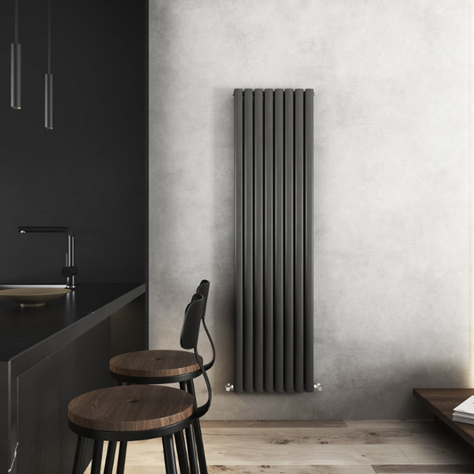 Senator Nirvana Double Panel Designer Vertical Radiator (3 sizes, 3 colours) - Brand New Bathrooms