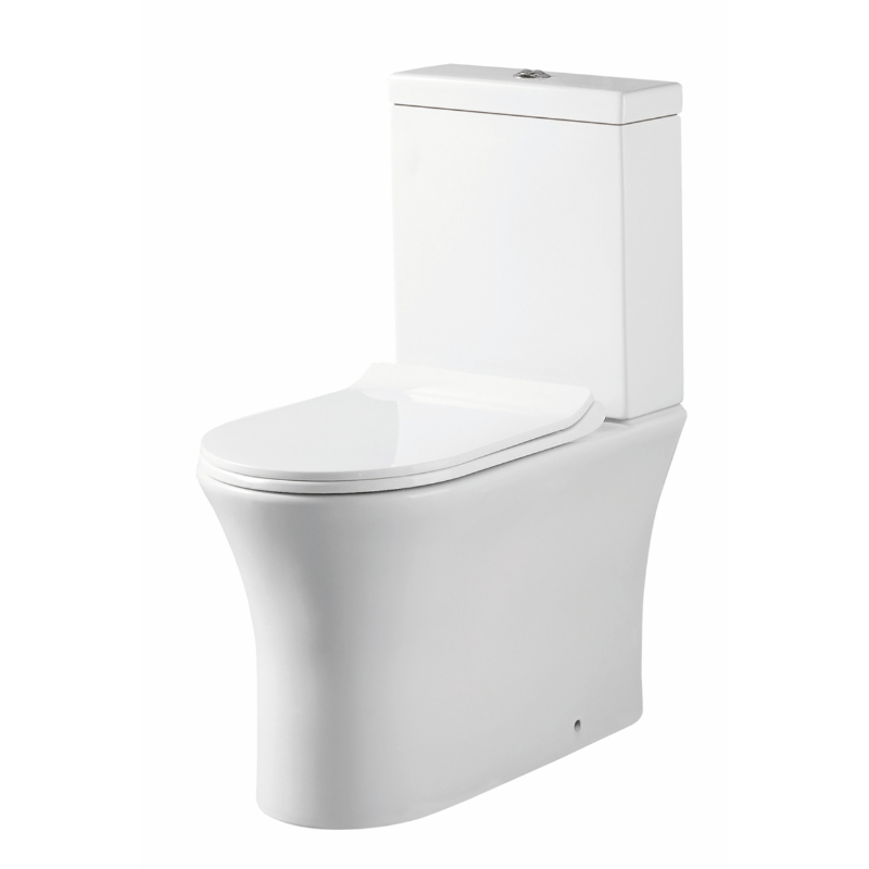 Scudo Deia Rimless Comfort Height Closed Back Pan (White) - Brand New Bathrooms