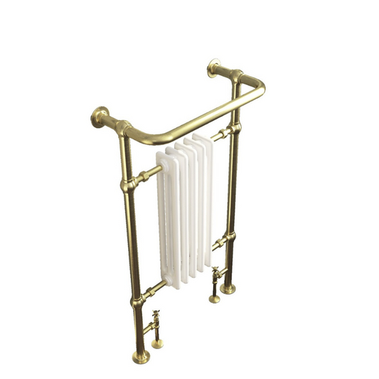 Senator Electric Oxford Towel Radiator Brushed Brass Frame (1 size, 3 colours) - Brand New Bathrooms