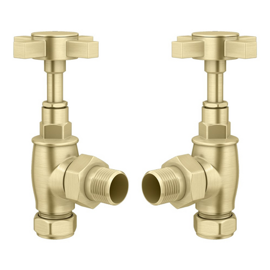 Senator Cheshire Angled Valve Taps (1 size, 2 colours) - Brand New Bathrooms