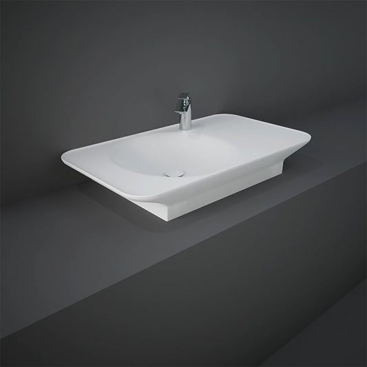RAK Ceramics Valet Left Ledge Wall Hung & Countertop Basin (1 size, 2 styles, 2 colours) - Brand New Bathrooms