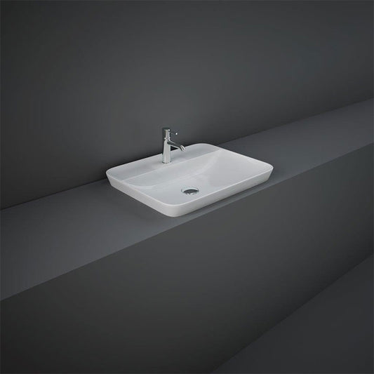 RAK Ceramics Variant Rectangular Inset Basin (2 sizes, 2 styles, Alpine White) - Brand New Bathrooms