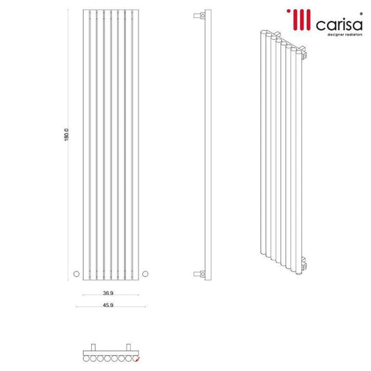 Carisa Versailles Stainless Steel Bespoke Radiator (4 sizes, 2 colours) - Brand New Bathrooms