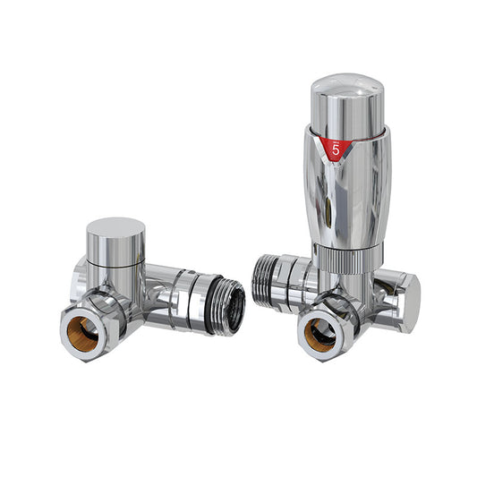 Reina Modal Doul Fuel Element Corner Valve with lockshield (5 colours) - Brand New Bathrooms