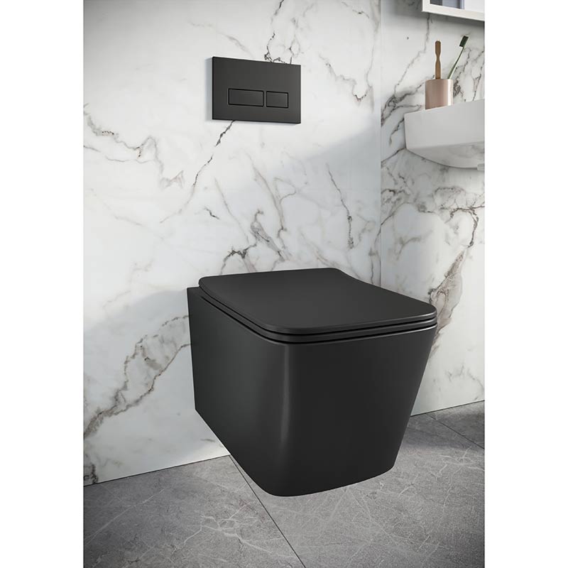 Scudo Riviera Square Wall Hung Toilet Pan (2 colours) - Brand New Bathrooms