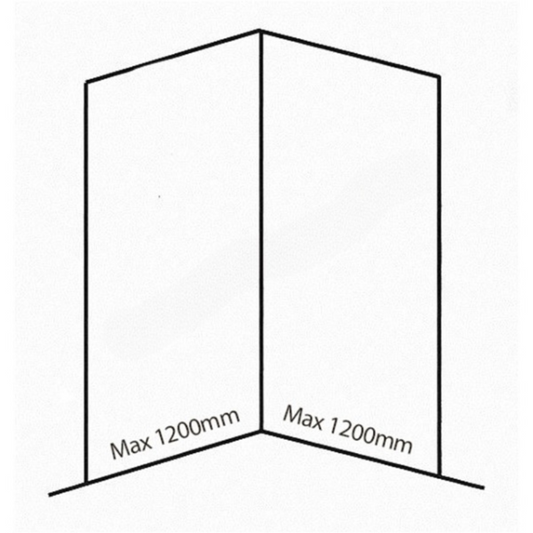 Bushboard Nuance Corner Pack A3 (for Shower Enclosures up to 1200mm) White Quartz - Brand New Bathrooms