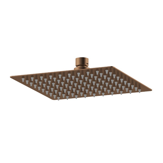 Nuie Fixed Stainless Steel Shower Head (2 styles, Brushed Bronze) - Brand New Bathrooms