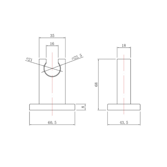 Nuie Shower Accessories Wall Bracket (1 size, Chrome) - Brand New Bathrooms