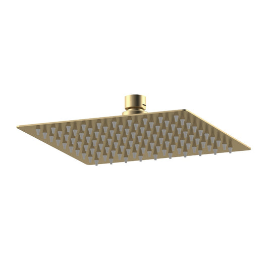 Nuie Fixed Shower Heads (2 sizes, 2 styles, Brushed Brass) - Brand New Bathrooms