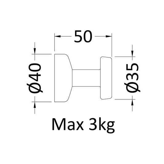 Nuie Magnetic Robe Hook (Chrome) - Brand New Bathrooms