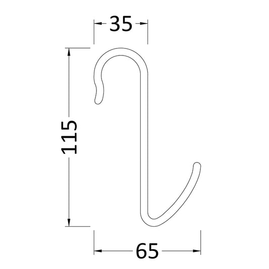 Nuie Radiator Hook (1 size, Chrome) - Brand New Bathrooms