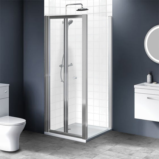 Brand New Bathrooms 6mm Bifold Shower Door (6 sizes, Chrome) - Brand New Bathrooms