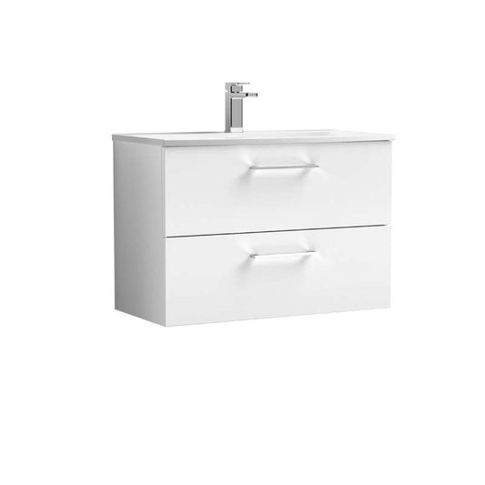 Nuie Arno Wall Hung 2 Drawer Vanity & Basin 4 (1 size, 9 colours) - Brand New Bathrooms