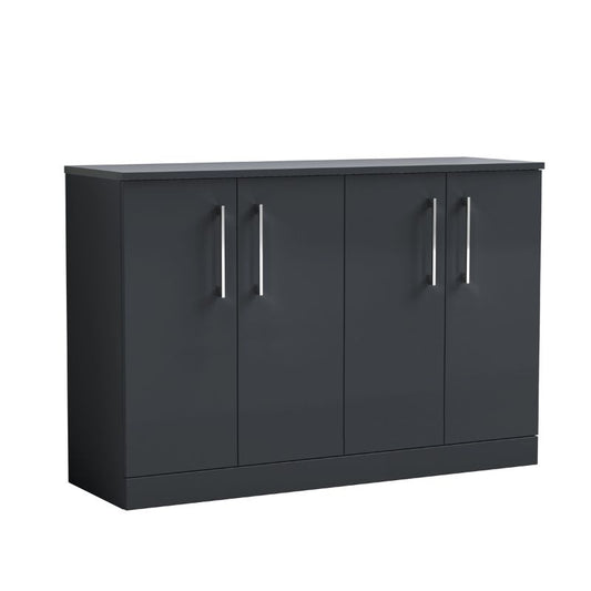 Nuie Arno Floor Standing 4 Door Vanity & Worktop (1 size, 9 colours) - Brand New Bathrooms