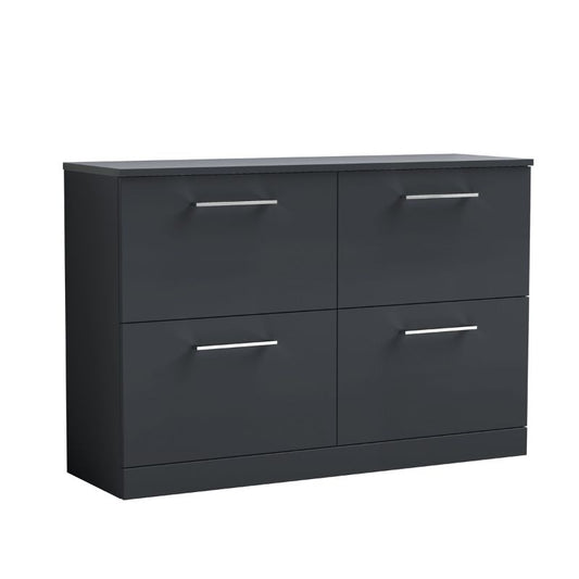 Nuie Arno Floor Standing 4 Drawer Vanity & Worktop (1 size, 9 colours) - Brand New Bathrooms