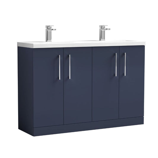 Nuie Arno Floor Standing 4 Door Vanity & Double Basin 2 (1 size, 9 colours) - Brand New Bathrooms