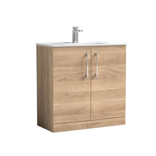 Nuie Arno Floor Standing 2-Door Vanity & Minimalist Basin (1 size, 9 colours) - Brand New Bathrooms