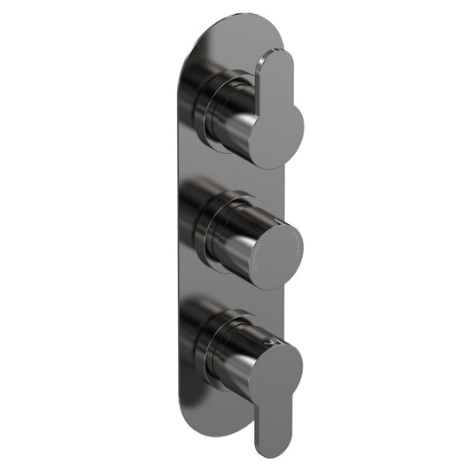Nuie Arvan Triple Thermostatic Valve With Diverter (2 sizes, 4 colours) - Brand New Bathrooms