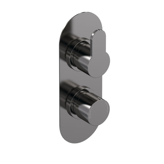 Nuie Arvan Twin Thermostatic Shower Valve With Diverter (1 size, 4 colours) - Brand New Bathrooms