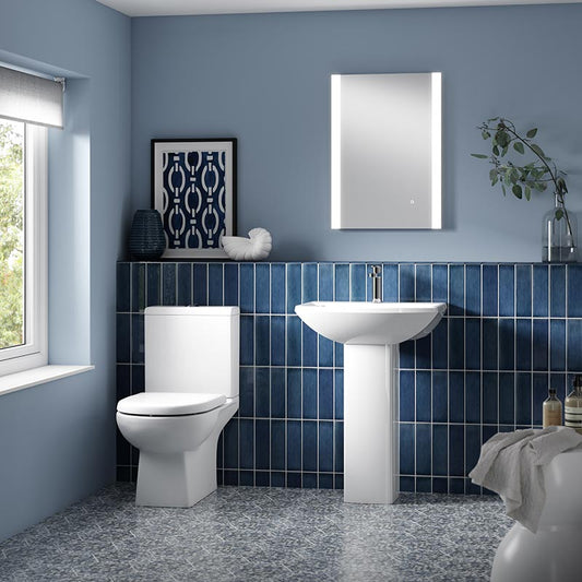 Nuie Asselby Close Coupled WC Toilet Pan & Cistern (1 size, White) - Brand New Bathrooms