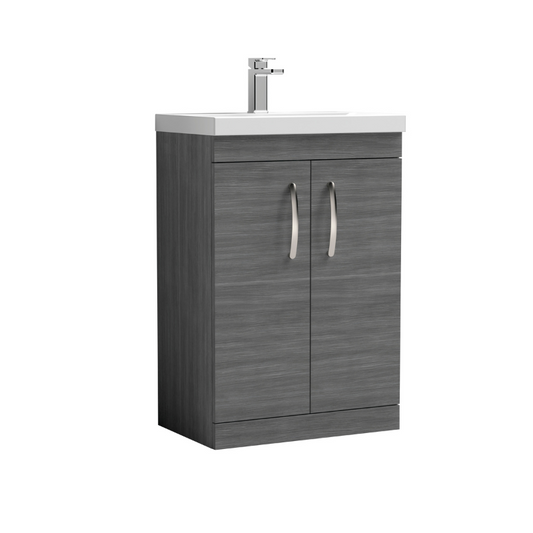Nuie Athena 600mm Floor Standing 2 Door Vanity With Thin-Edge 1 Tap Hole Basin (1 size, 3 colours) - Brand New Bathrooms