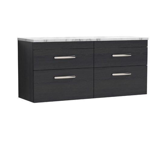 Nuie Athena Wall Hung 4-Drawer Unit & Laminate Worktop (1 size, 2 colours) - Brand New Bathrooms